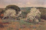 Aureliano De Beruete Y Moret Hawthorn in Blossom oil painting on canvas